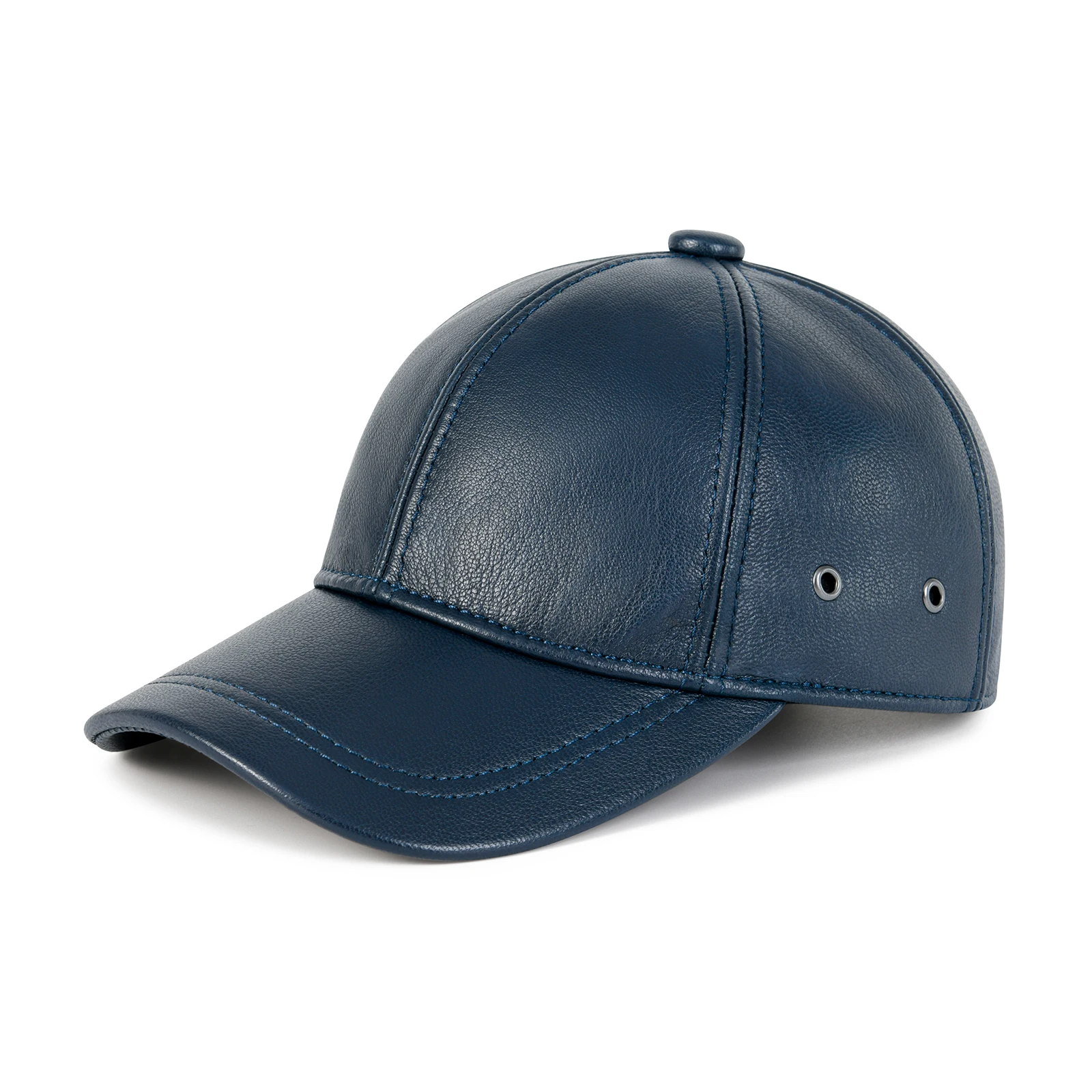 FEINION Herren Verstellbare Baseballkappe Winter Fahr- und Jagdmütze Anglerhut Echtes Leder Ivy Mode Baskenmütze Flache Kappe – Detail 1
