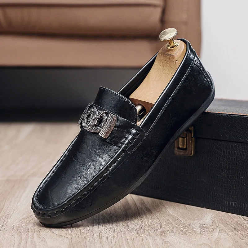 penny loafers designer shoes for man luxury PU leather shoes for man scarpe uomo eleganti black brown