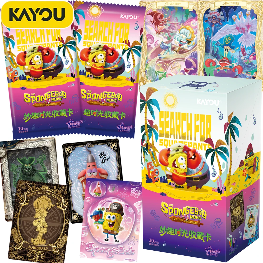 

Official Kayou SpongeBob SquarePants Hobby Collection Cards Animated Storyline Light Shadow Freeze Frame Cards Kids Xmas Gifts