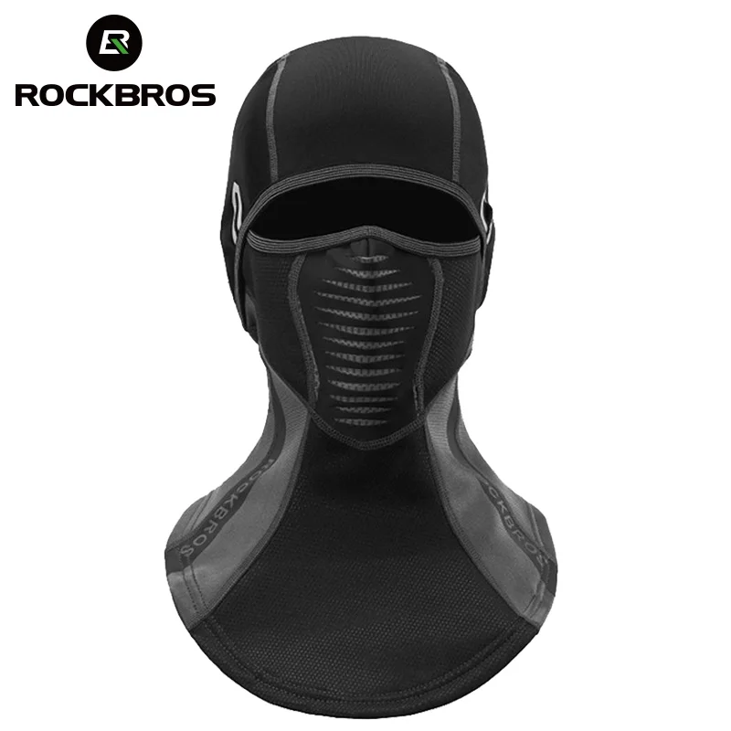ROCKBROS Lokaler Versand Fahrrad-Gesichtsmaske Herbst Winter Warmes, weiches Fleece-Material Sturmhaube für Klettern, Skifahren, Angeln, Wandern, Outdoor-Sportarten, wärmende, winddichte Kopfbedeckung