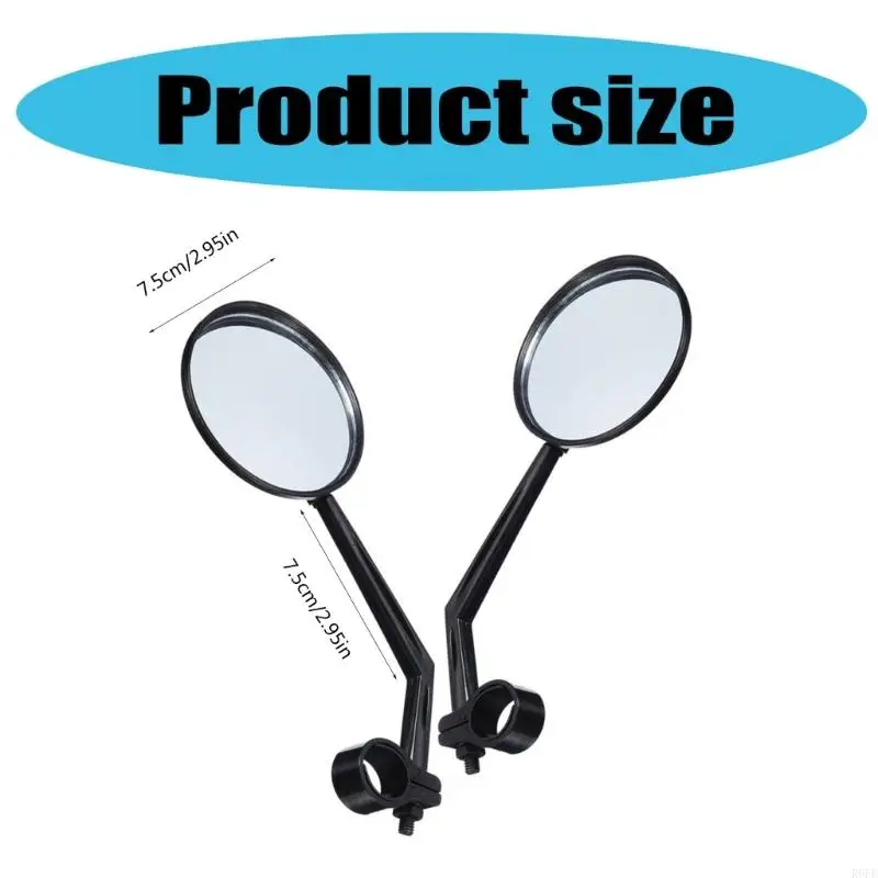 R6FE Bicycles Mirror Handlebar Mount Rearview Mirror Wide Angles Rear View Mirror for Mountain Bike Easily to Install