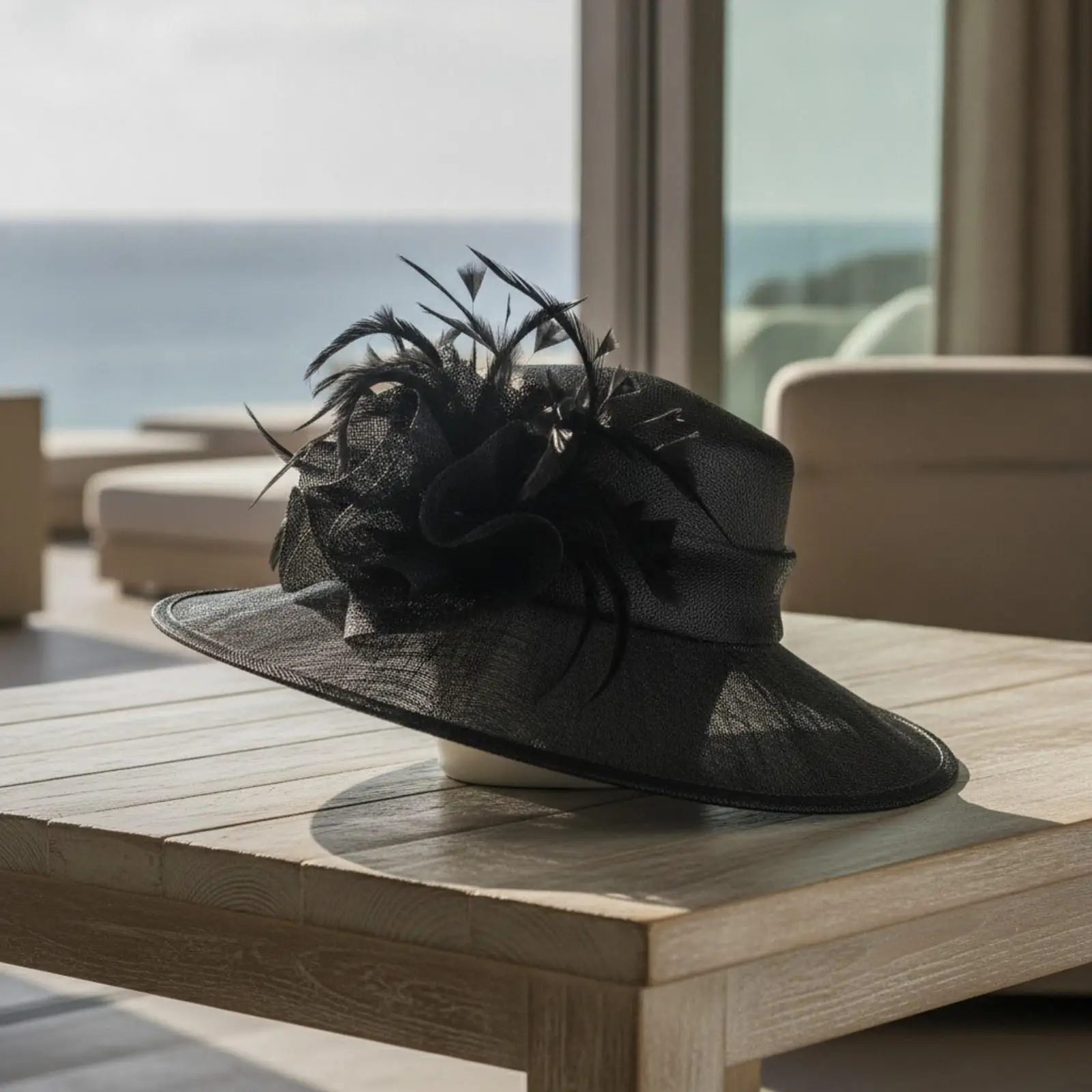 Retro Mesh Hat with Flower Decorative Floral embellishment, Structured Crown Shape, Court-Style Hat, for Tea Parties