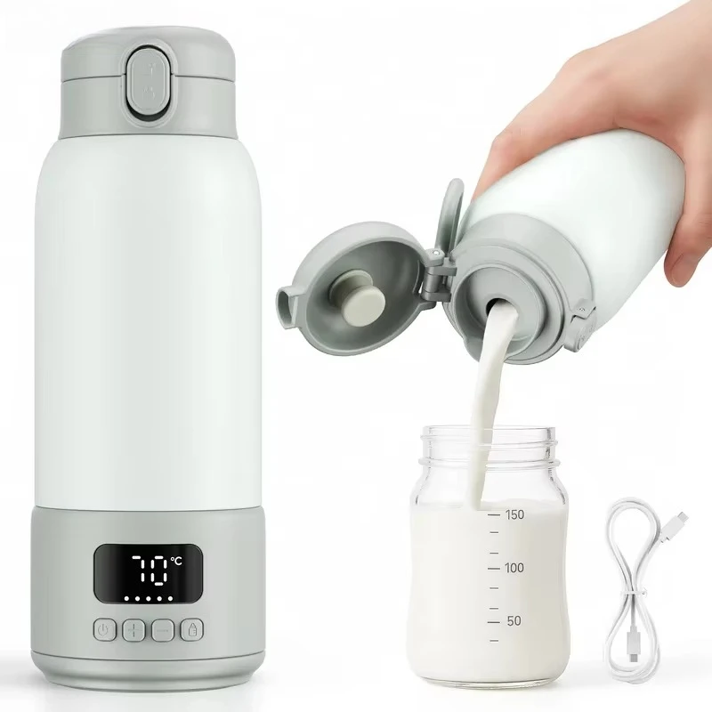 Portable Digital Display Baby Bottle Warmer USB Car Travel Nursing Milk Heater Outdoor Universal Temperature Control Accessorie