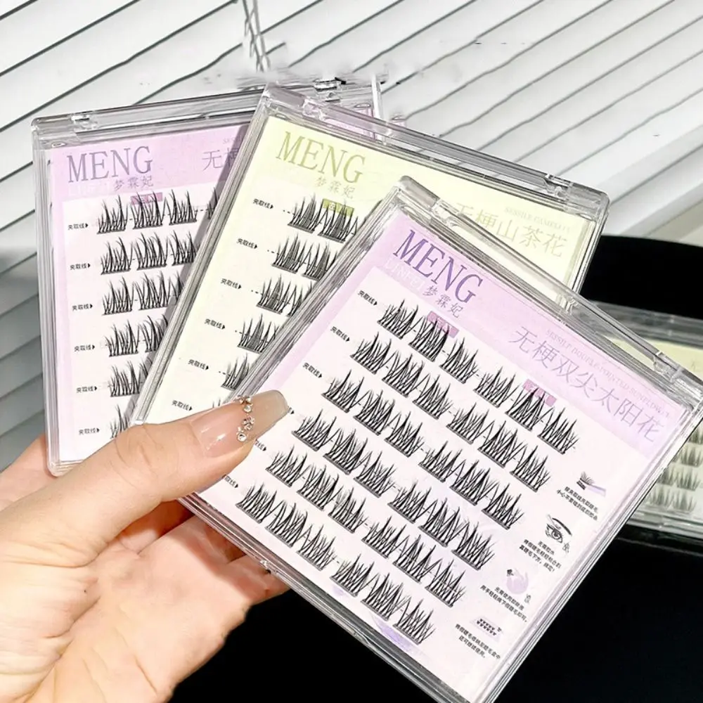 Verlängerung selbstklebende Wimperncluster Make-up wiederverwendbare kleberfreie falsche Wimpern individuelle DIY gefälschte Wimpern Make-up-Tool