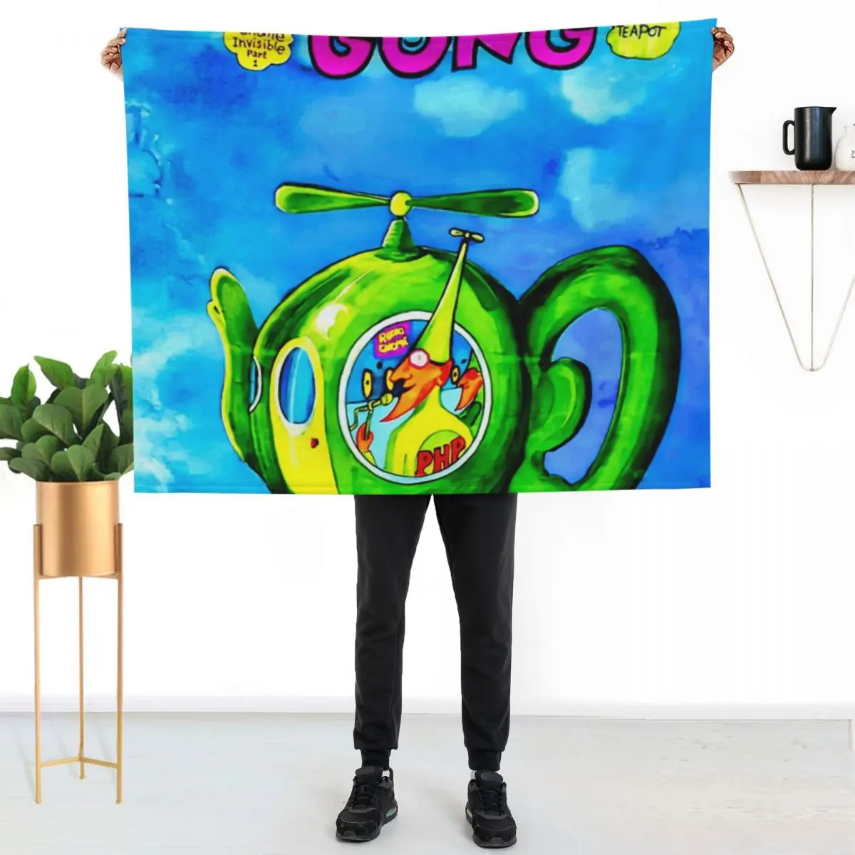 Gong Flying Teapot Throw Blanket for babies Decorative Sofa Sofa Throw Vintage Furrys manga Blankets