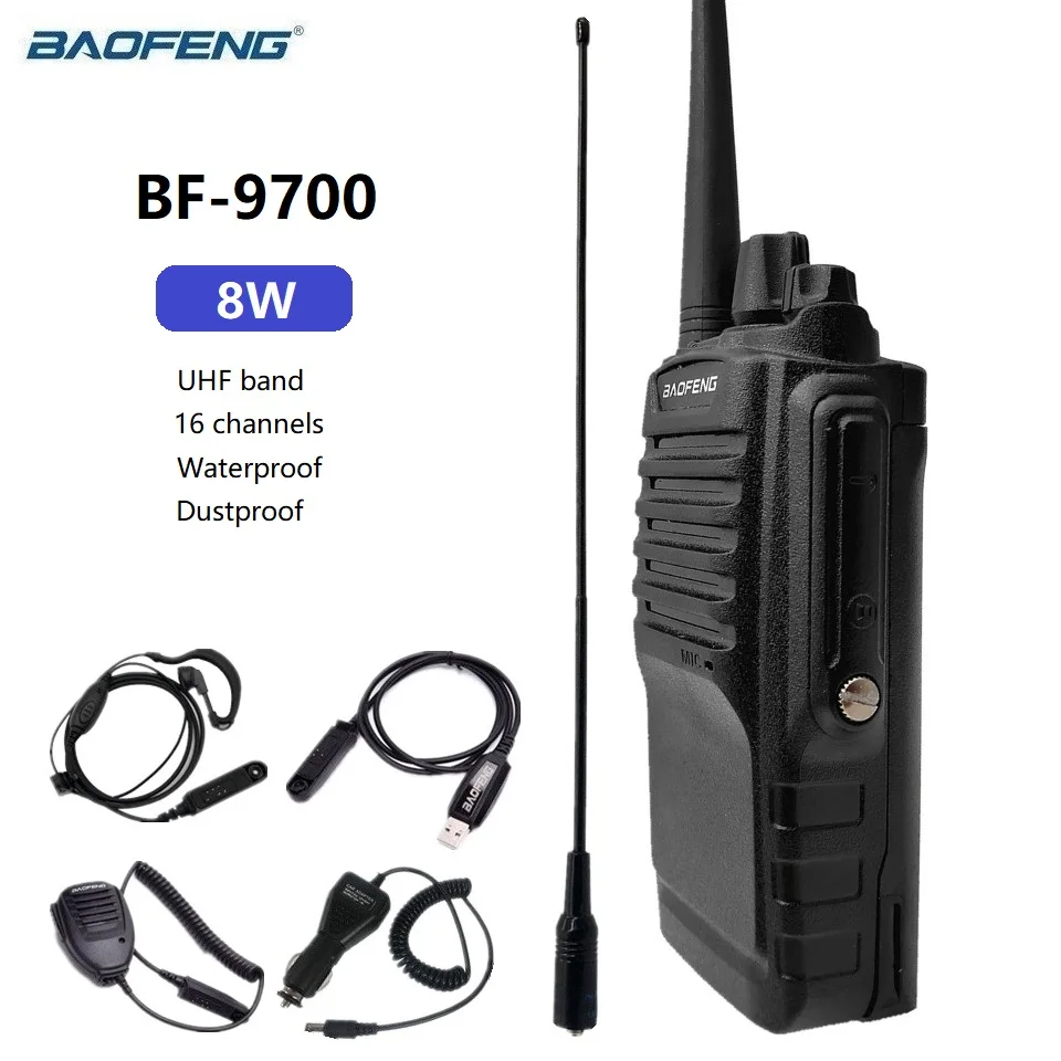 

Waterproof Walkie Talkie 8W BAOFENG BF-9700 Two Way Radio Station UHF Ham Radio Amateur hf Transceiver Long Range for Hunting