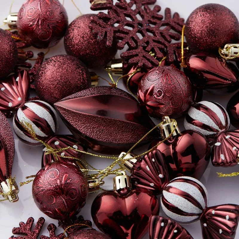 26Pcs Christmas Ball Christmas Tree Decoration Pendant Candy Vine Pinecone Jewelry Set Christmas Home Decoration Pendant Gift