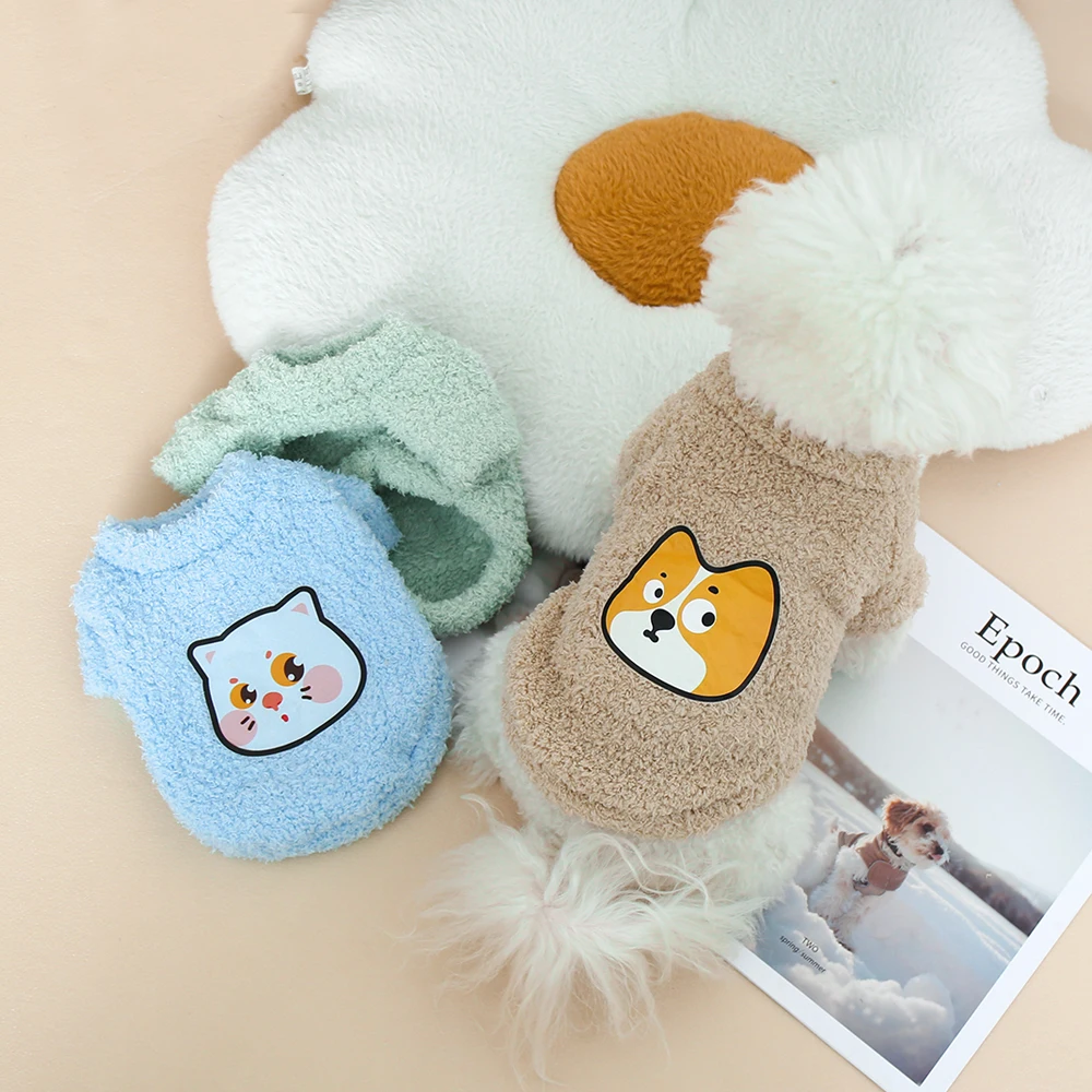 Thickened Winter and Autumn Cloud Fluff Hoodie for Pets - Double-sided Fluffy Animal Series Dog Clothes with Added Fluff