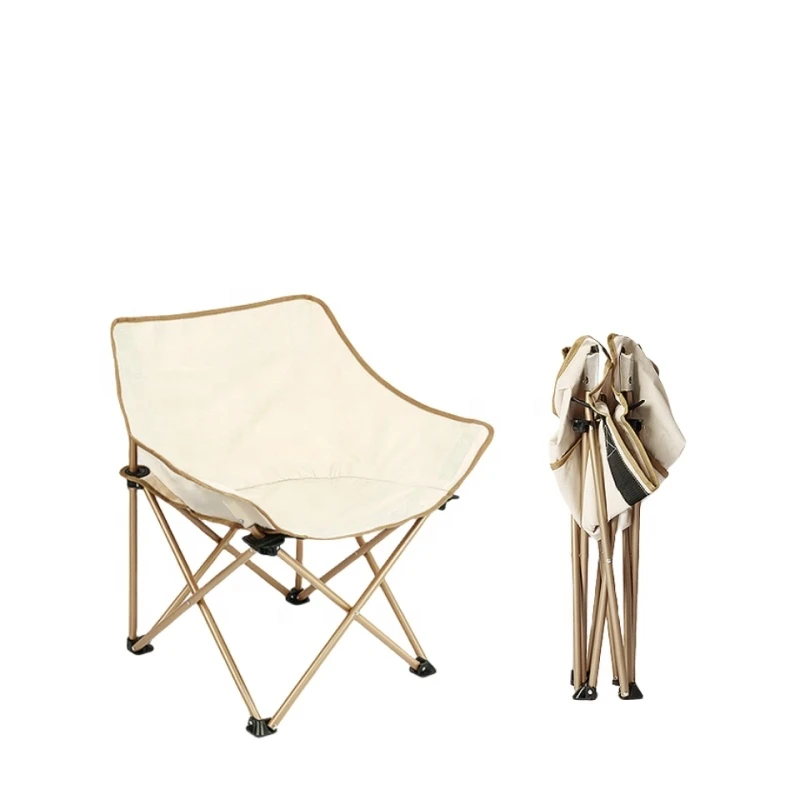 

Hot Sale Moon Shape Folding 600D Carbon Steel 120KG Load-Bearing Fishing Chair with Storage Bag for Outdoor Activites