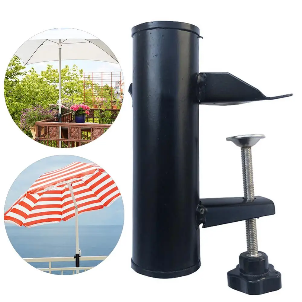 Umbrella Parasol Holder for Square Balcony Railing Patio Support Stand Bracket