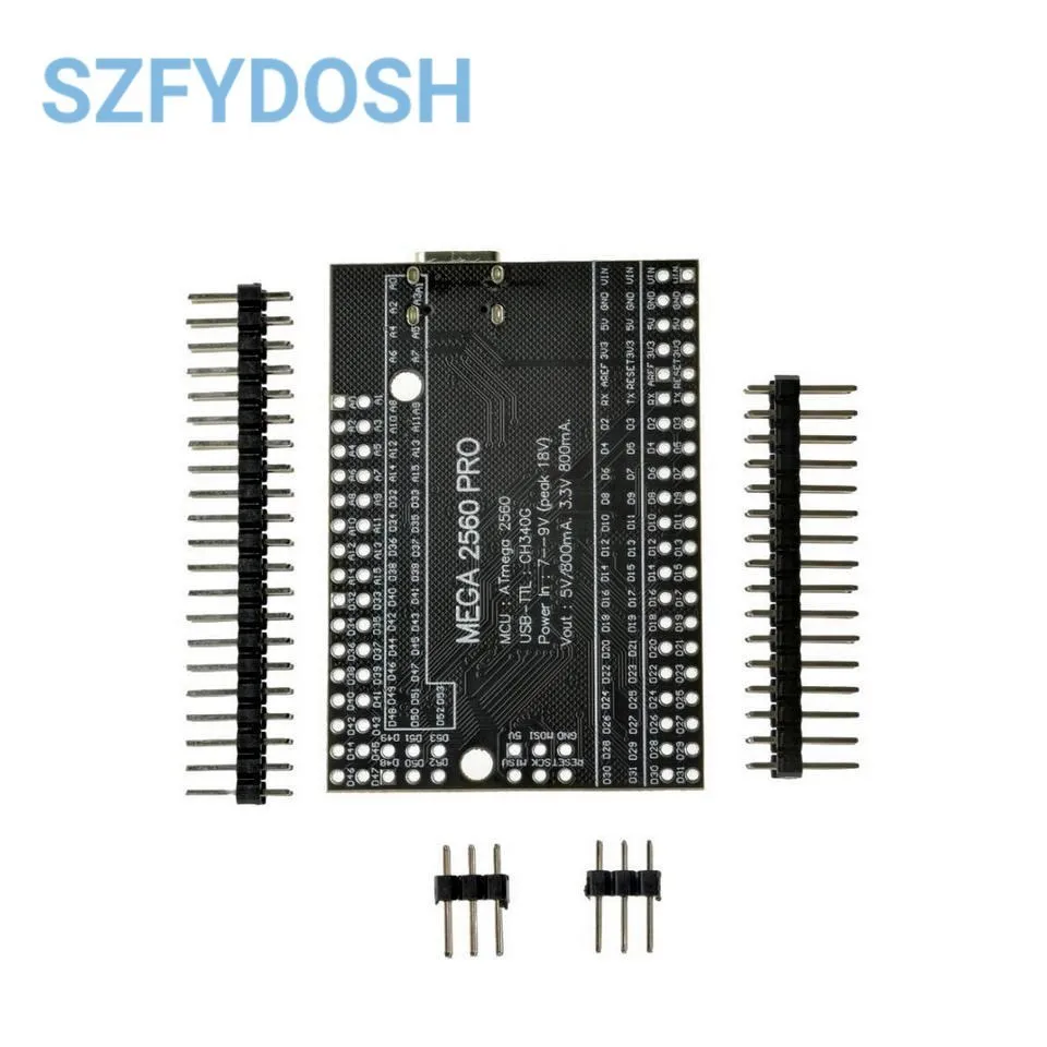 Mega2560 Mega 2560 PRO MINI 5V (Embed) CH340G ATmega2560-16AU MICRO TYPE-C with male pinheaders Compatible for arduino Mega