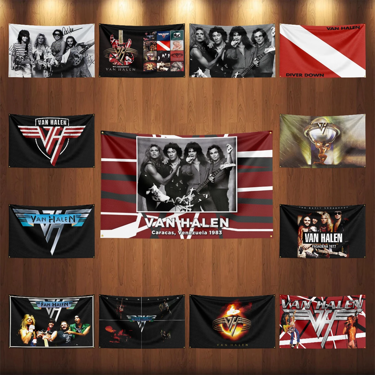 

3x5 Ft Heavy Rock Band V-van-halen-bands Flag Polyester Digital Printing Banner for Bedroom Wall Art Out Door Tapestry Decora