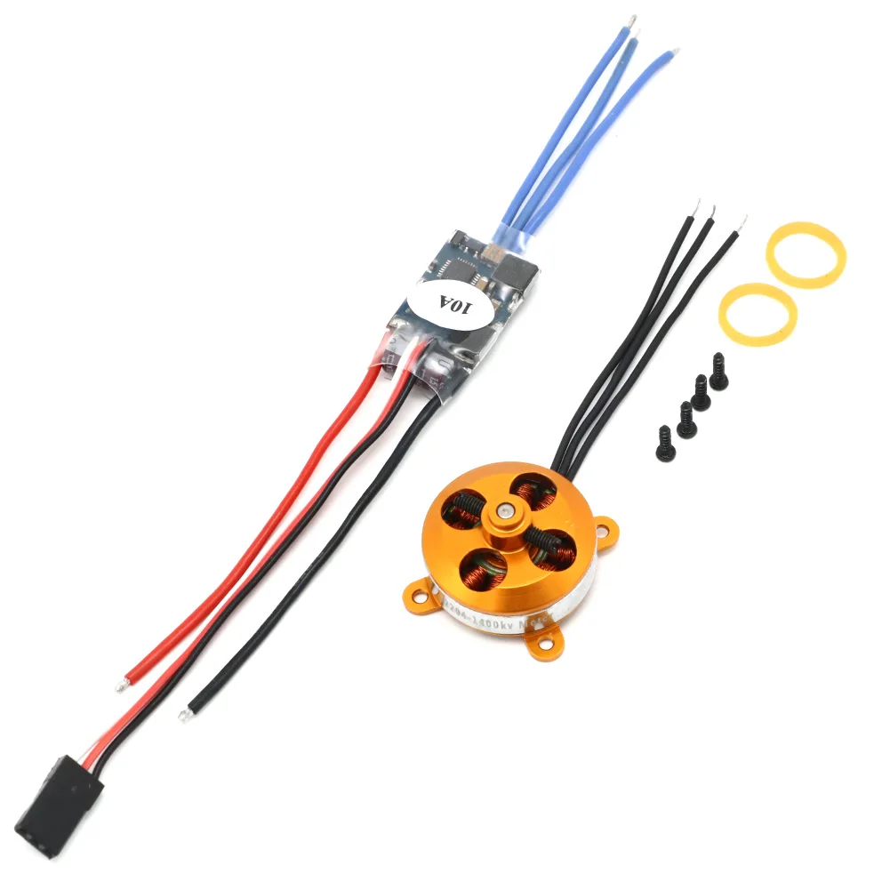 A 2204 A2204 7.5A 1400KV 50W SP Micro Brushless Motor W/ Mount + 10A ESC For RC Aircraft/KK copter Quadcopter UFO