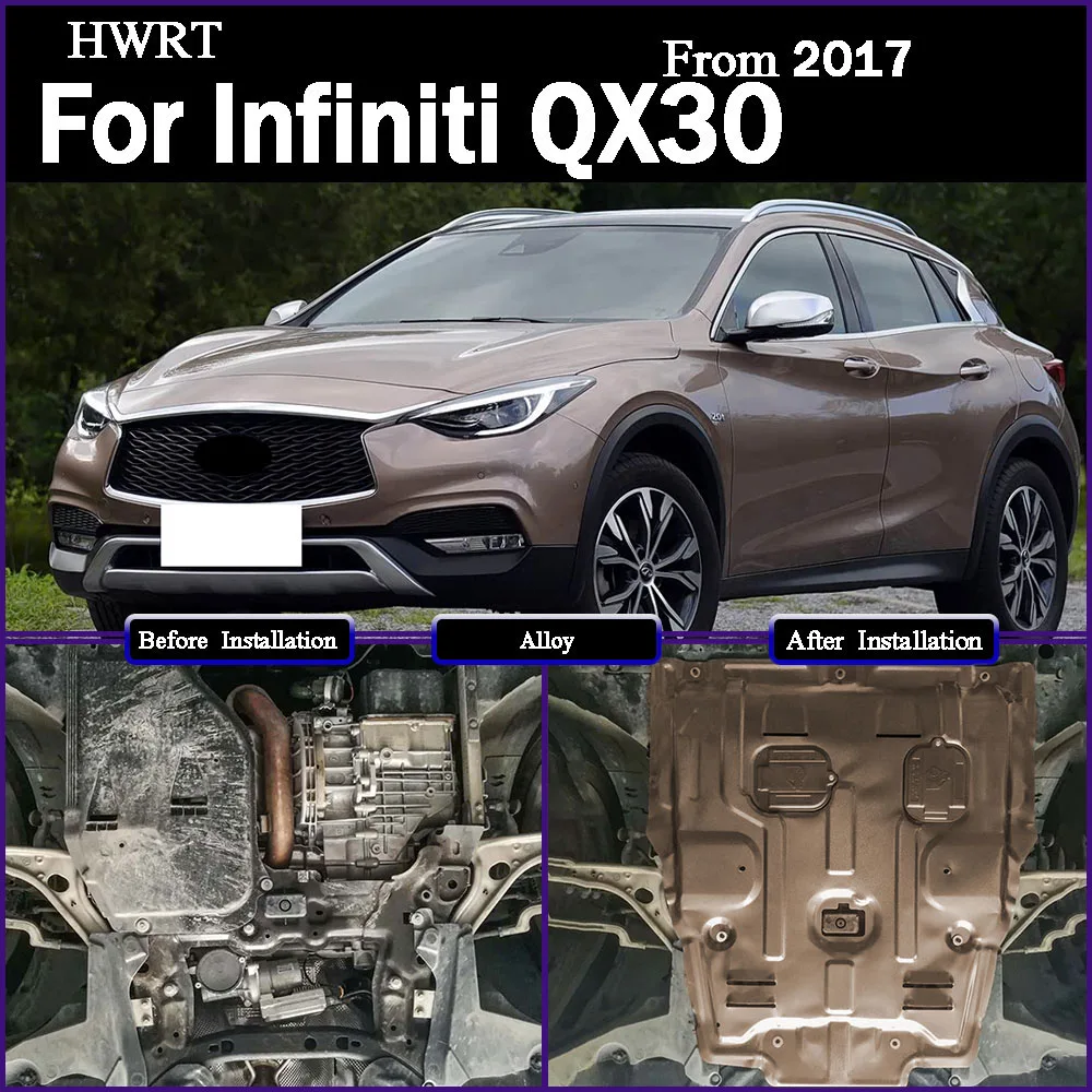 

For Infiniti QX30 2017 1.6T 2.0T Aluminum Magnesium Alloy Transmission Chassis Guard Skid Plate Underbody Protection Shield