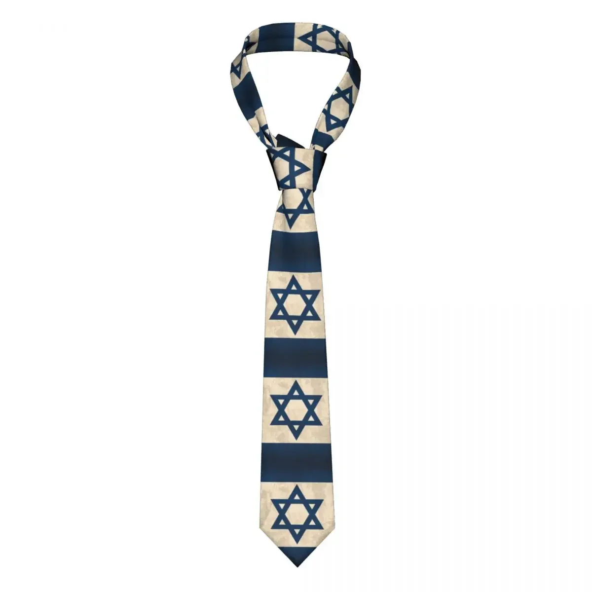 Formal Israel Flag Necktie Men Customized Silk Israeli Counrty Pride Blue Wedding Ties