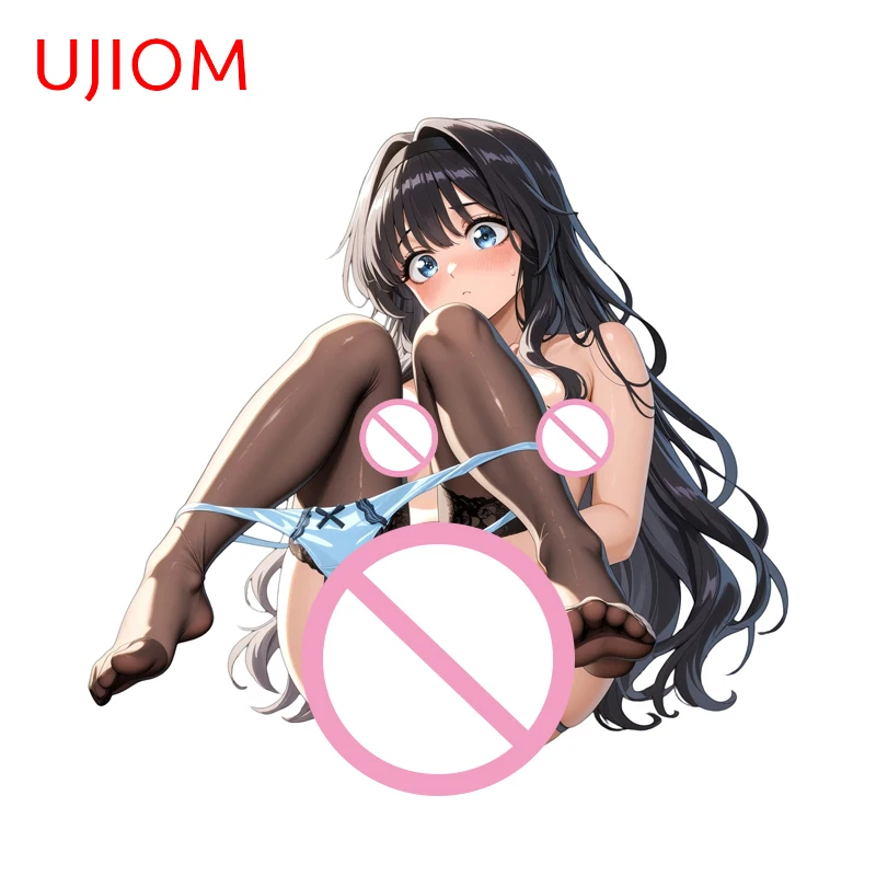 UJIOM جميلة Kaoruko Waguri أنيمي فتاة الجدار ملصق الإبداعية الكتابة على الجدران تصميم الثلاجة مكتب ملصق مائي حساسة الفن ديكور منزلي ذاتي الصنع