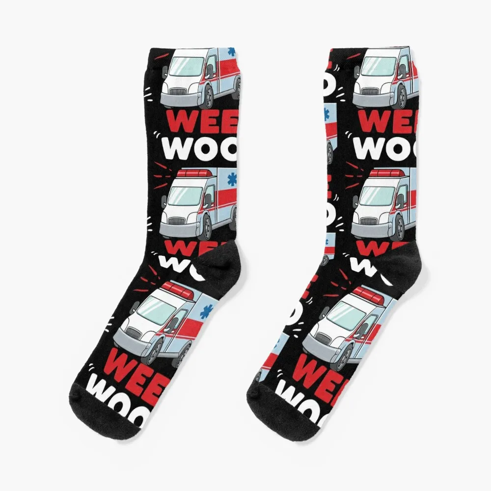 

Wee Woo Ambulance Paramedic Emergency Medic Gift Socks Christmas essential