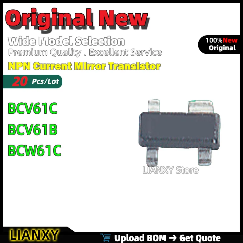 20pcs SOT-143B BCV61C BCV61B BCW61C NPN Current Mirror Transistor New Original