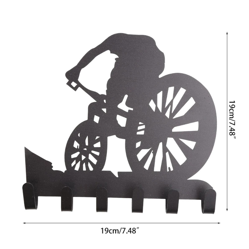 رف تروس الدراجة الجبلية، ديكور حائط معدني، لوحة فنية جدارية لخطاف المفاتيح Ha