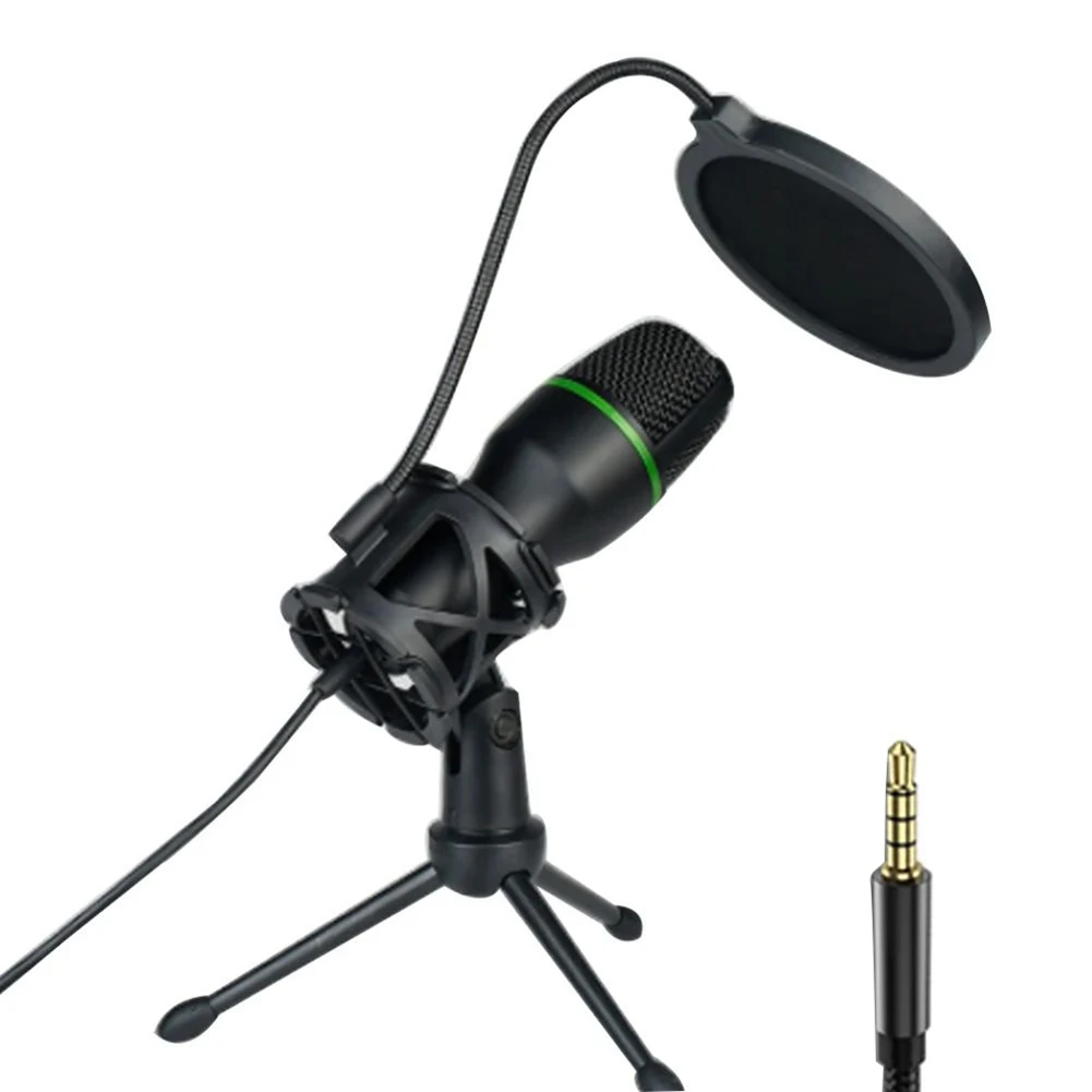 Professional USB Condenser Microphone Live Streaming Microphone for PC Laptop Video Games YouTube Podcasts A