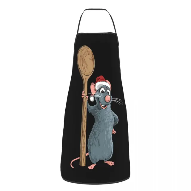 Unisex Remy Ratatouille świąteczny fartuch szef kuchni kuchenny gotowanie pieczenie śliniaczek mężczyźni kobiety Cartoon Tablier kuchnia do malowania