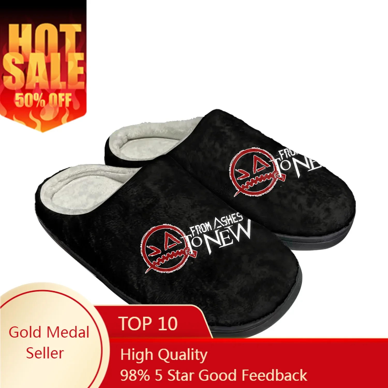 

From Ashes to New Home Cotton Slippers Mens Womens Plush Bedroom Casual Keep Warm Shoes Thermal Indoor Slipper Custom Shoe