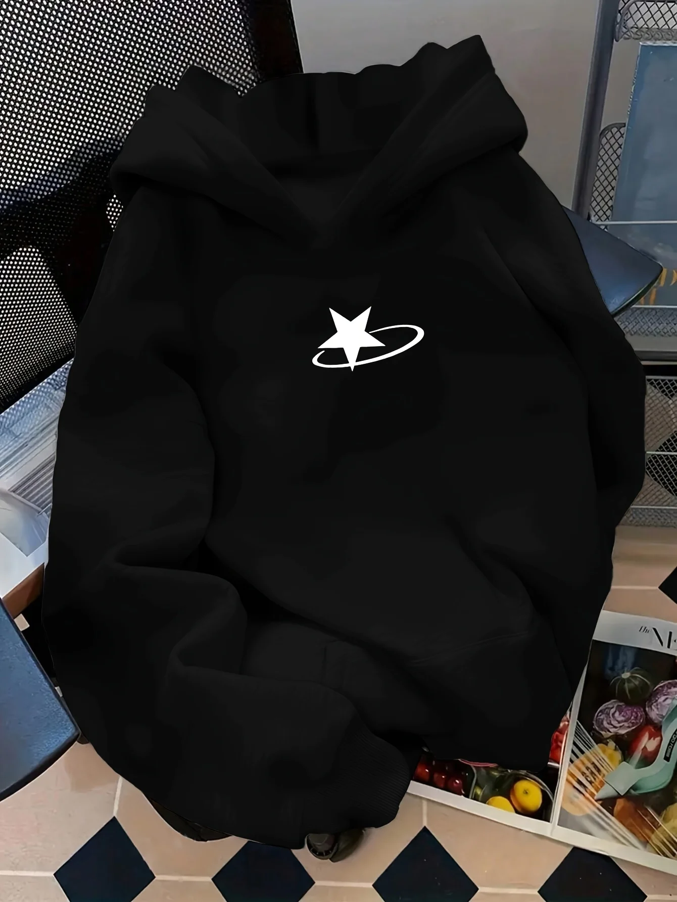 Creative Star Line Circle Print Women's Design New Autumn Winter Top Hoodie Sleeve Women's Casual Clothing Hoodies Women