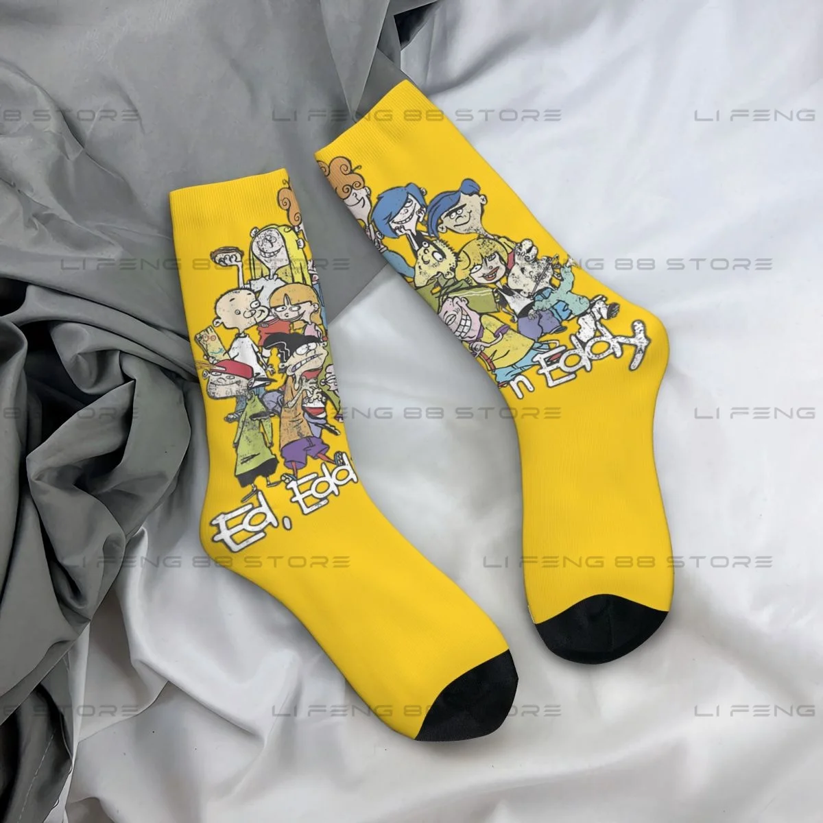 Ed Edd n Eddy The Mis-Edventures Men Women Socks Group Shot Logo Outdoor Novelty Spring Summer Autumn Winter Stockings Gift