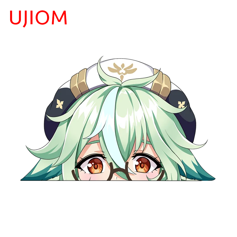 UJIOM فاليريا رودريغيز تطل جينشين تأثير الجدار ملصق لطيف الجدة لافتة للنظر ملصق مائي مناسب لغرفة اكسسوارات الديكور