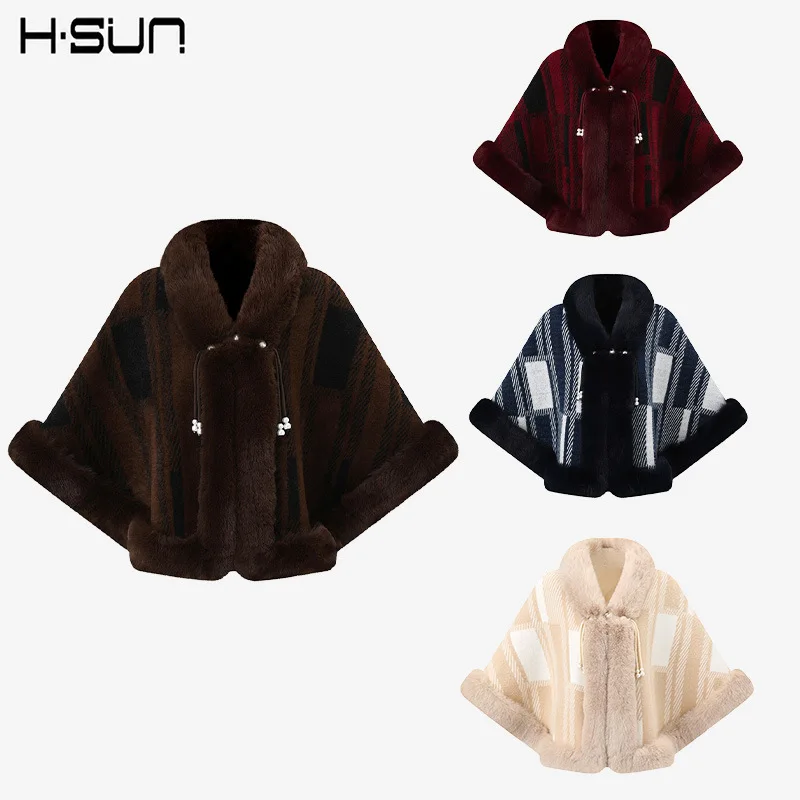 New winter shawl coat, versatile and loose-fitting cape for women, exuding a sense of luxury