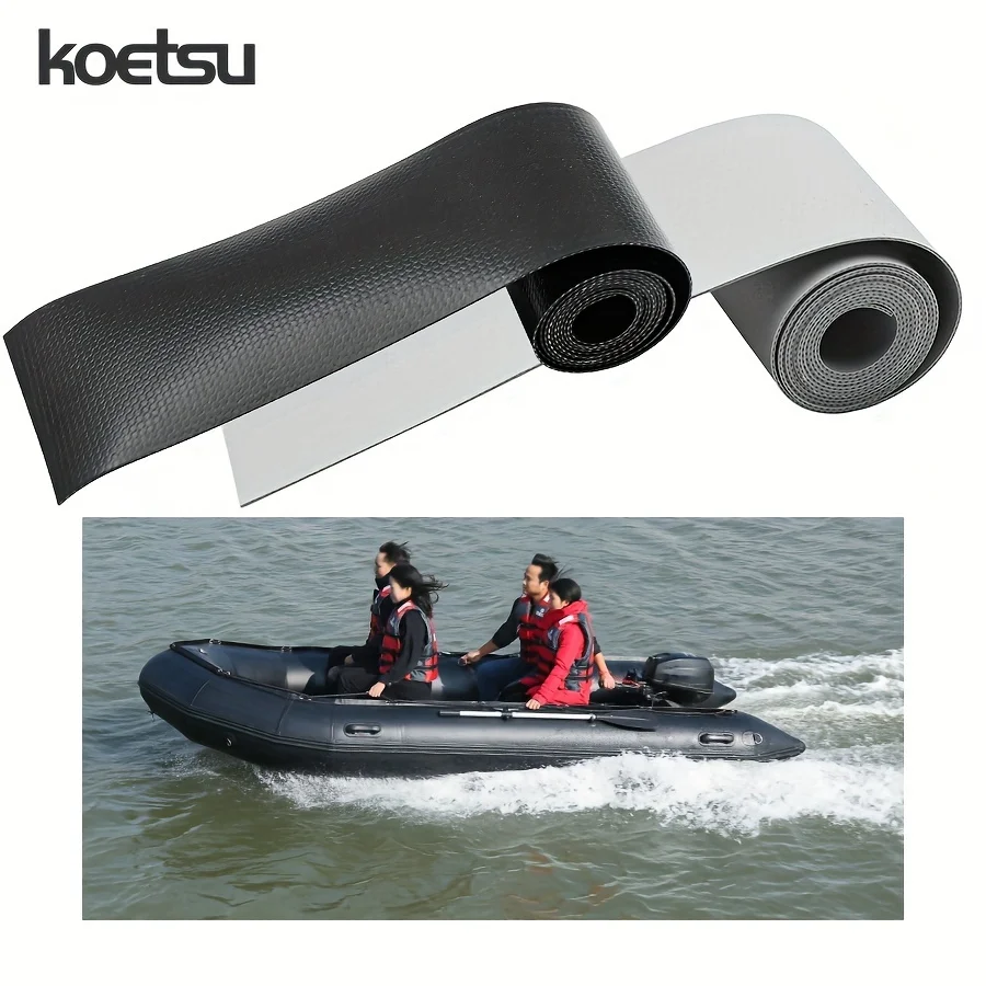 KOETSU شبكة متوسطة PVC مزدوجة الجوانب 0.7 مم 2 بوصة × 3.94 بوصة رقعة إصلاح كاياك، لوحة مجداف زورق ورقعة إصلاح قارب قابلة للنفخ