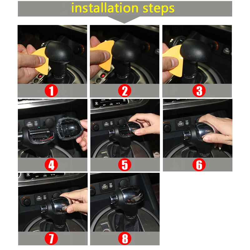 Car Gear Head Lever Shift Knob Handle Cover For Kia Sportage 3 Cerato K3 Forte Sorento 2011 2012 2013 2014 2015 2016 Accessories - view 2