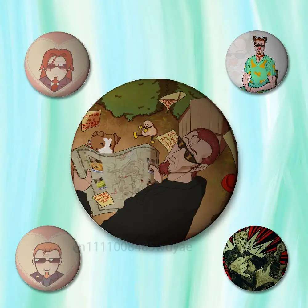 

The P-Postal D-Dude Badges Button Round Creative Pin Brooch Badge Bag Decor Accessories Fans Collect Friends Gifts