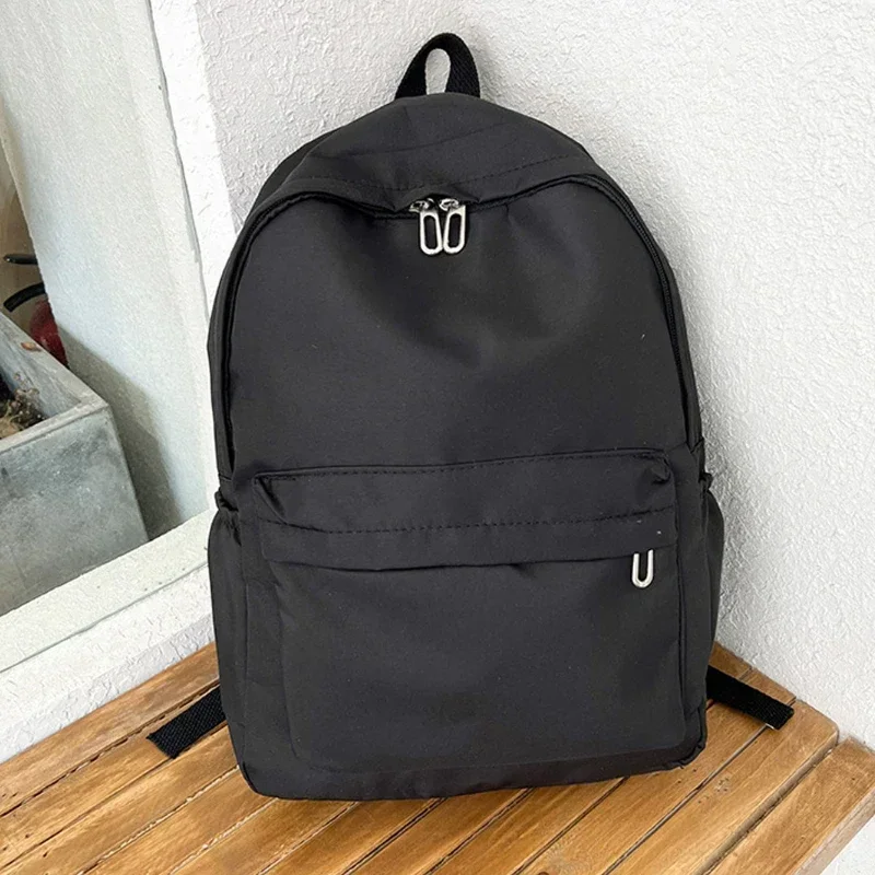 

High Quality New Waterproof Nylon Women Backpack Female Travel Bag Backpacks Schoolbag for Teenage Girls Solid Color Bookbag