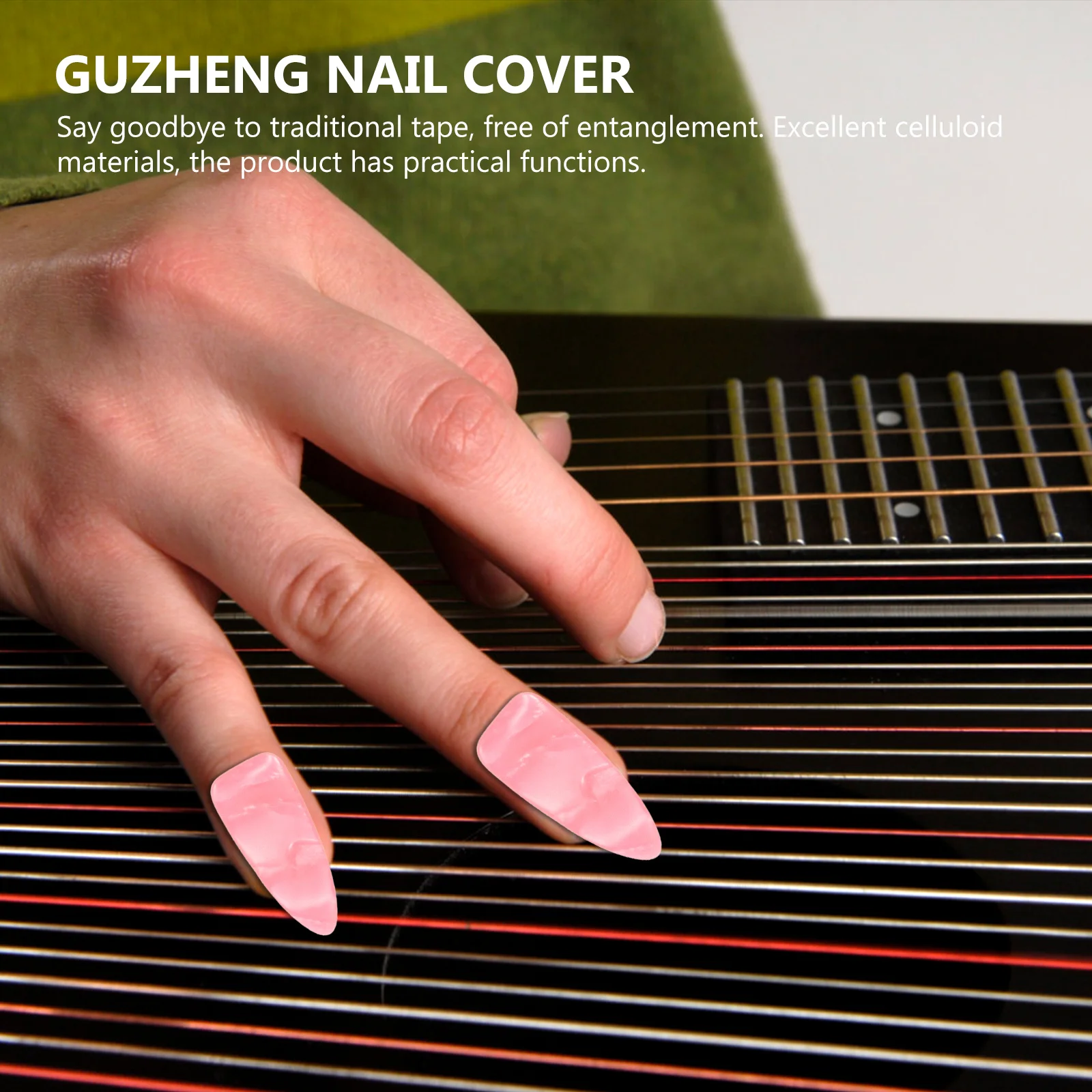 

1 Set Guzheng Protectors Celluloid Reusable Covers For Playing Practice Nail Tapes Guzheng Accessories Nail Protection Covers