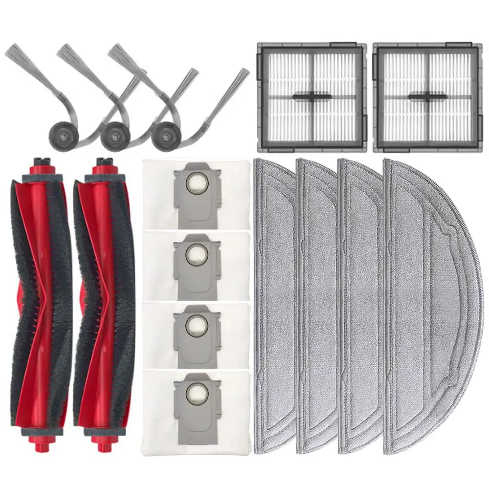 Essential Replacement Part Set For Roborock Q10 S5 S5 Plus VF Plus PF Vacuum Main Roller Brush Hepa Filter Mop Cloth Bag
