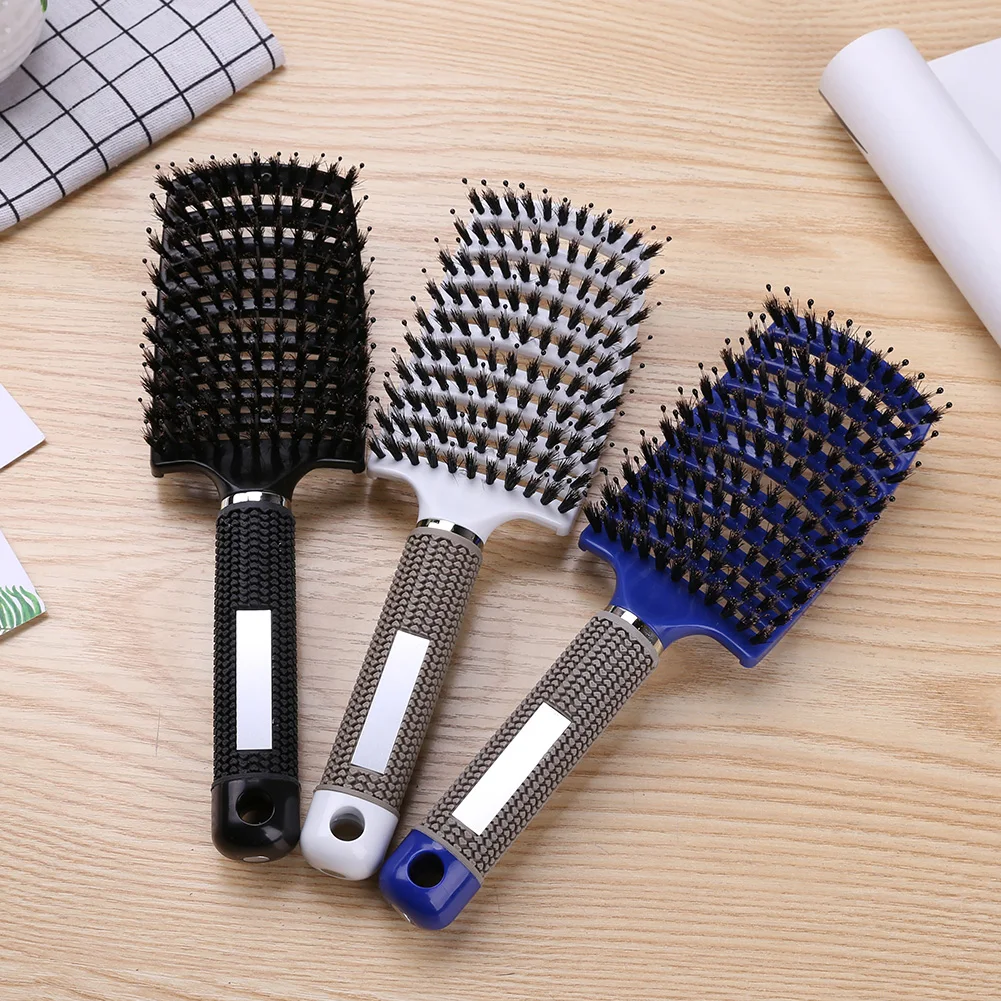 Anti Static Brush Anti-Hair Loss Scalp Massage Comb Resin Bristle Hairdressing Styling Tools Gentle Straighten for Hair Style