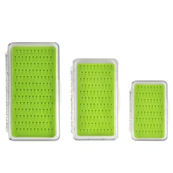 Super Slim Clear Transparent Plastic Box With Silicone Insert Fly Fishing Boxes Hold Flies
