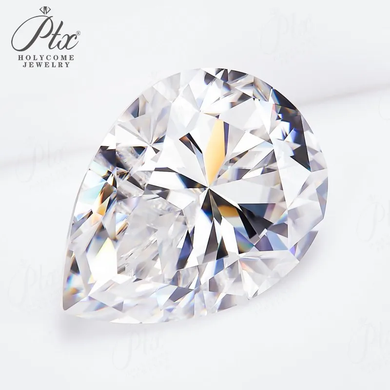 

D Color VVS1 0.1ct-8ct Pear Brilliant Cut Real Moissanite Diamond Premium Loose Gems for Beads Jewelry Crafting and Wholesale