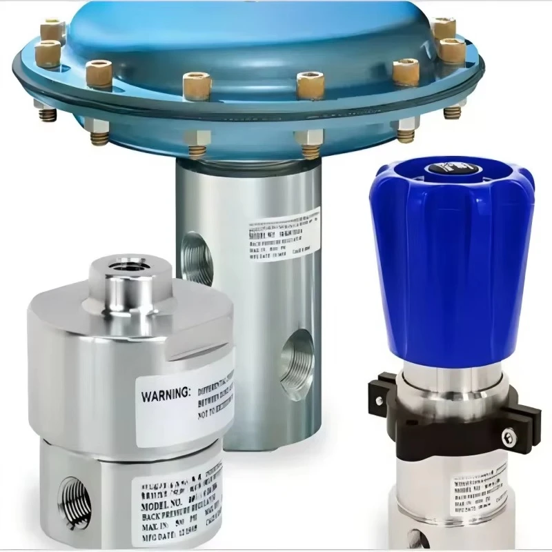 26-1700 Stainless Steel Pressure Regulator High Pressure Reducing Valve 50-6000PSIG Gauge Assembly Industrial Pressure Control
