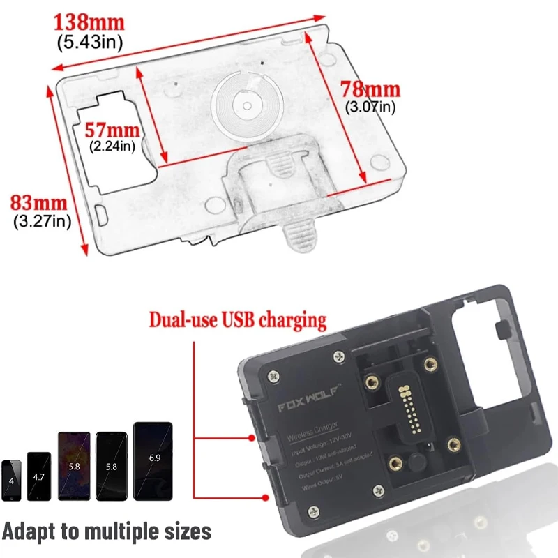 R1250GS Adventure Phone Holder For BMW R1200GS Adv GS1200 GS1250 LC F700GS F800GS Supporter Navigation USB Charger Stand Bracket