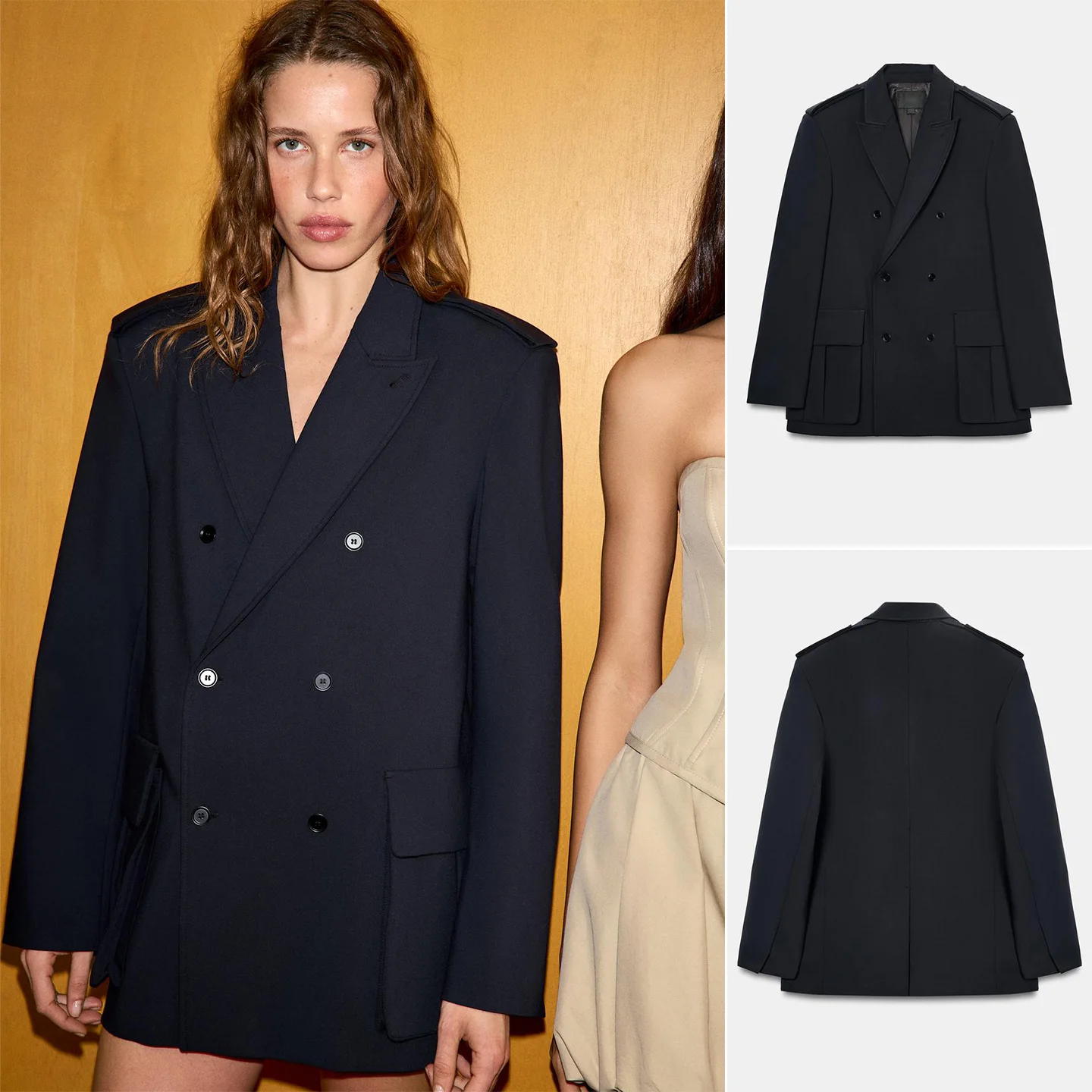 

Женская свободная куртка-рубашка нового фасона весна-лето с двубортным воротником, длинными рукавами и карманами, модная, из полиэфирного волокна