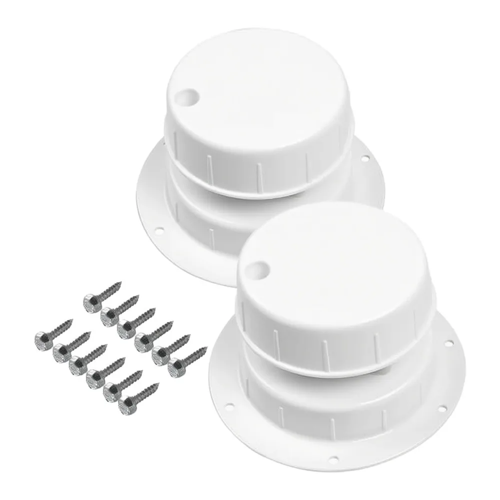 2PCS RV Toilet Ventilation Cover Kit With Screws For 1