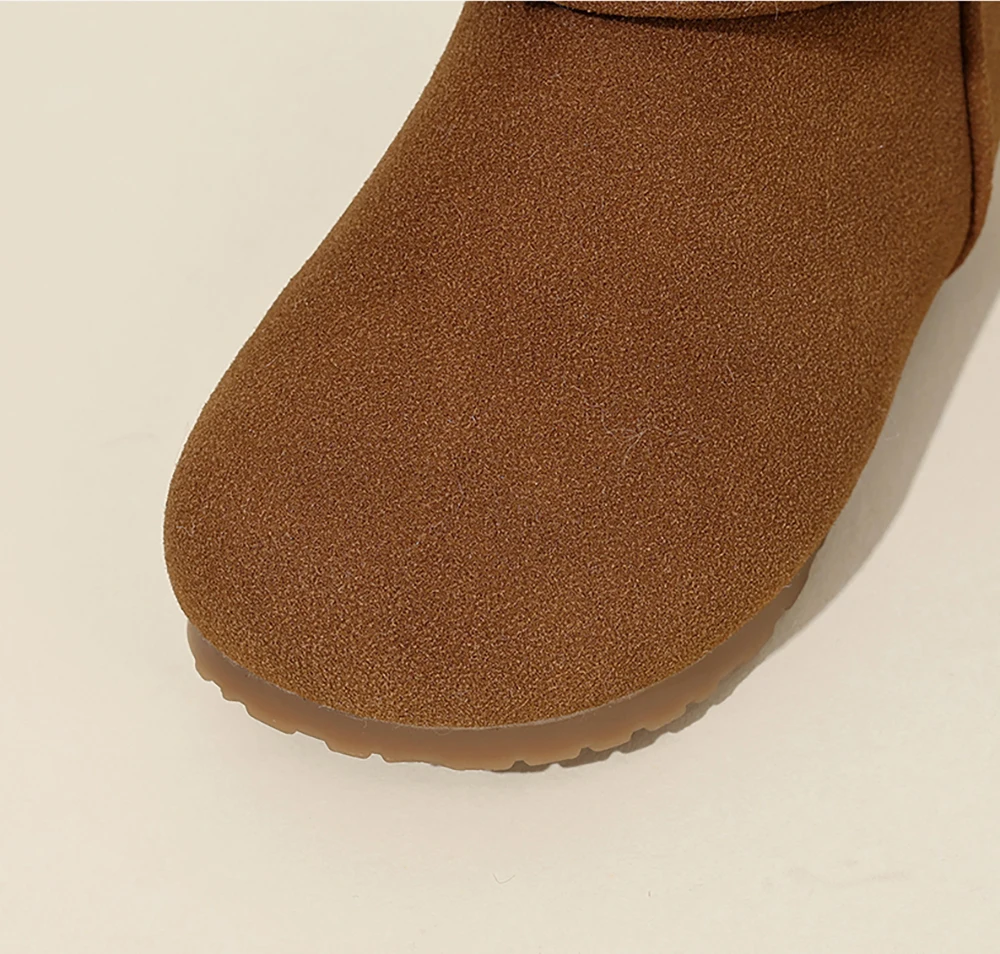 متعددة الوظائف أحذية الشتاء للأطفال سميكة الدافئة فو الفراء مبطن أحذية قطنية مكافحة زلق في الهواء الطلق أفخم الثلوج الأحذية للأطفال