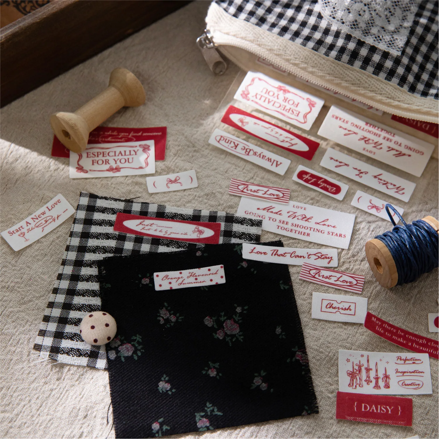 Woorden op Doek Serie Vintage Tekst Label Landschap Sticker Creatieve DIY Journal Materiaal Collage Scrapbook Briefpapier