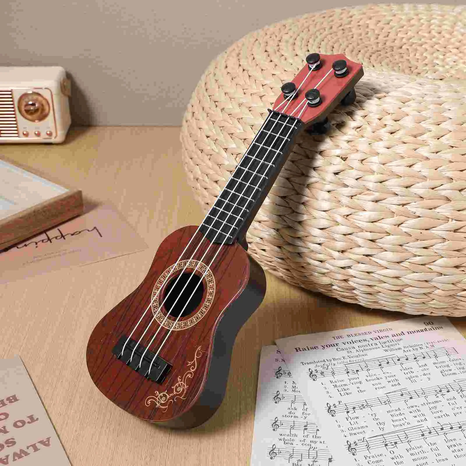 Mini Ukelele Instrumenten Speelgoed Peuter Speelgoed voor Jongens Model Muzikale Modellen Plastic Kinderen Simulatie Babygitaren