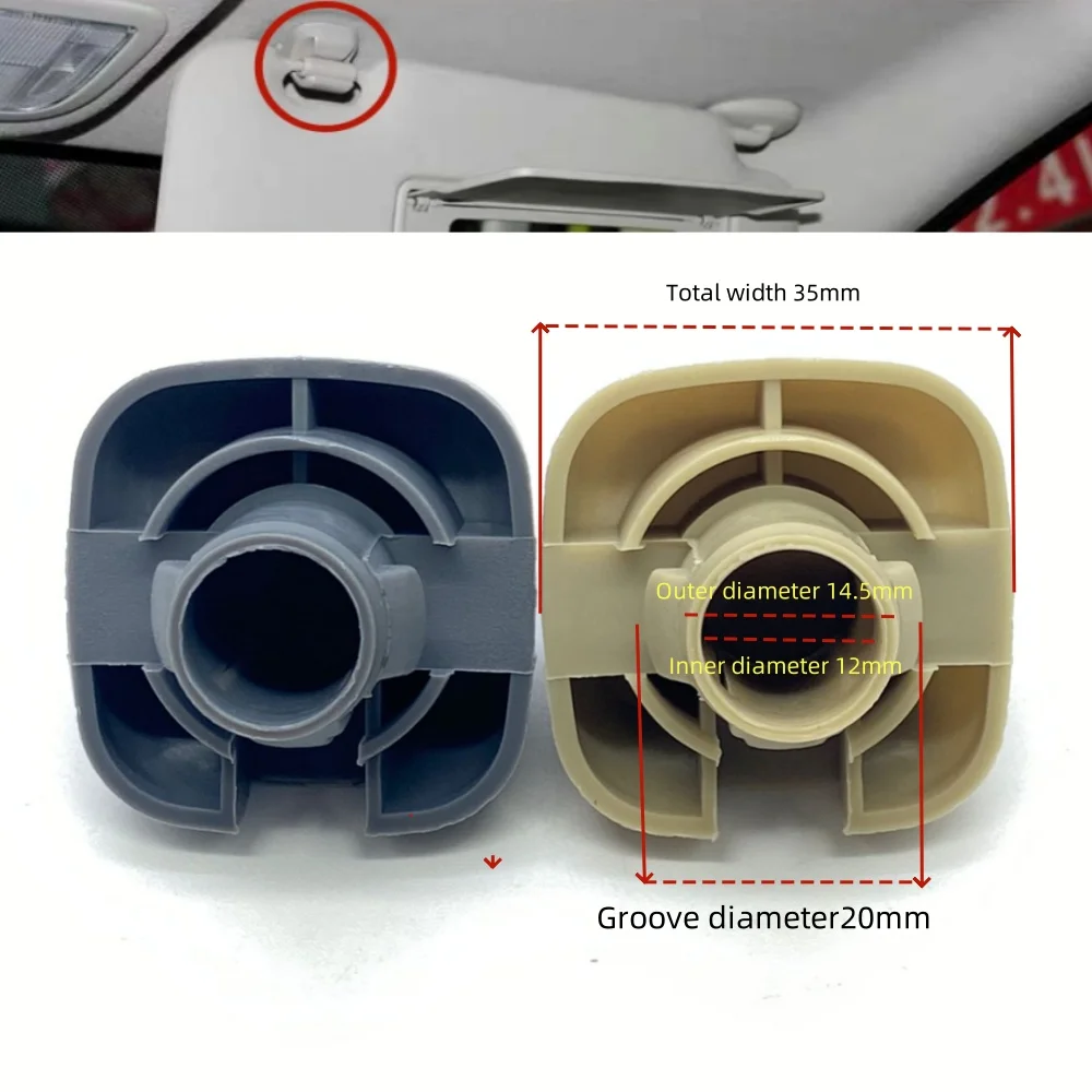 

2x Gray/Beige 88217-S04-003YB Automotive sunshade clamp storage hook for Honda Accord Civic Fit 88217-S04-003ZB