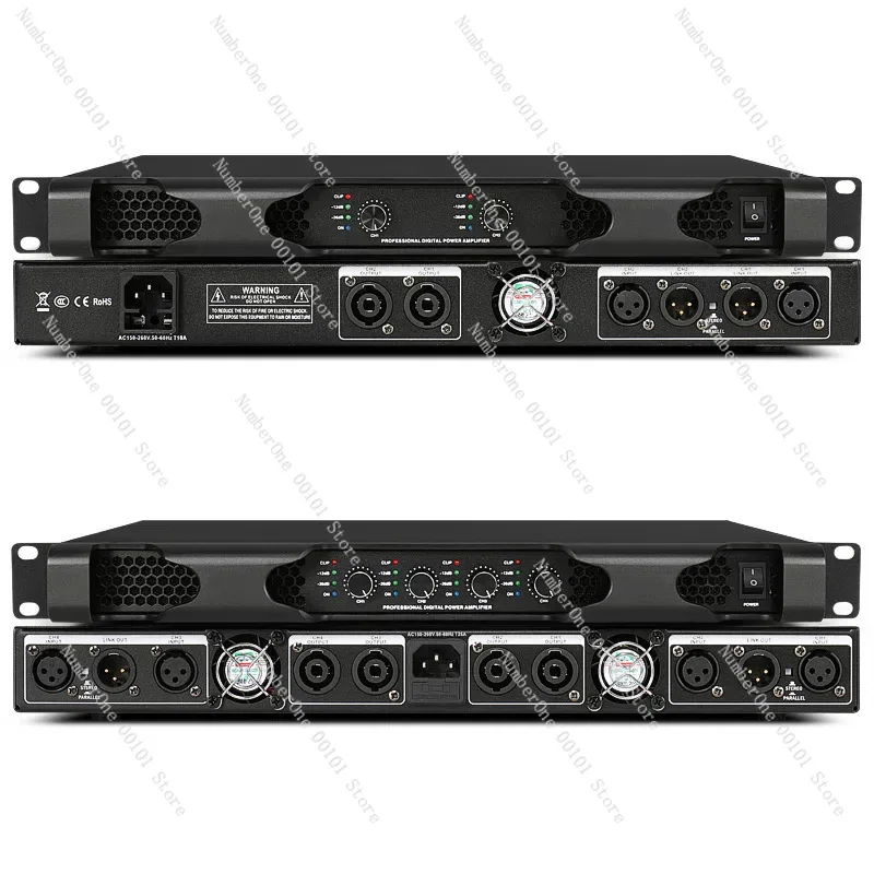 Professional Digital Amplifier Pure Post-Class Two-Channel Home Stage High-Power Amplifier