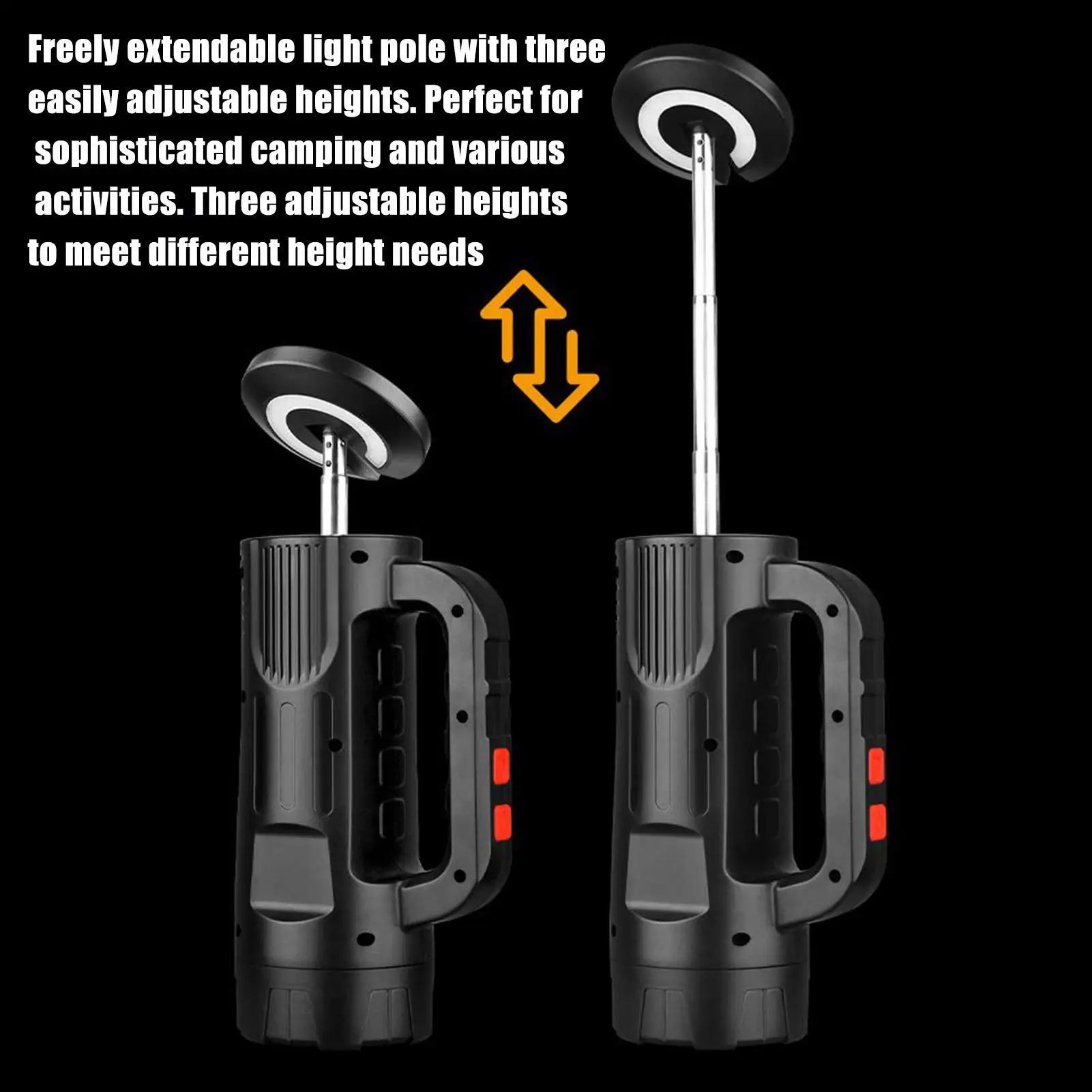 Outdoor Flashlights For Camping Retractable Outdoor Camp Lighting Tool Handheld Flashlight For Security Personnel Mechanics