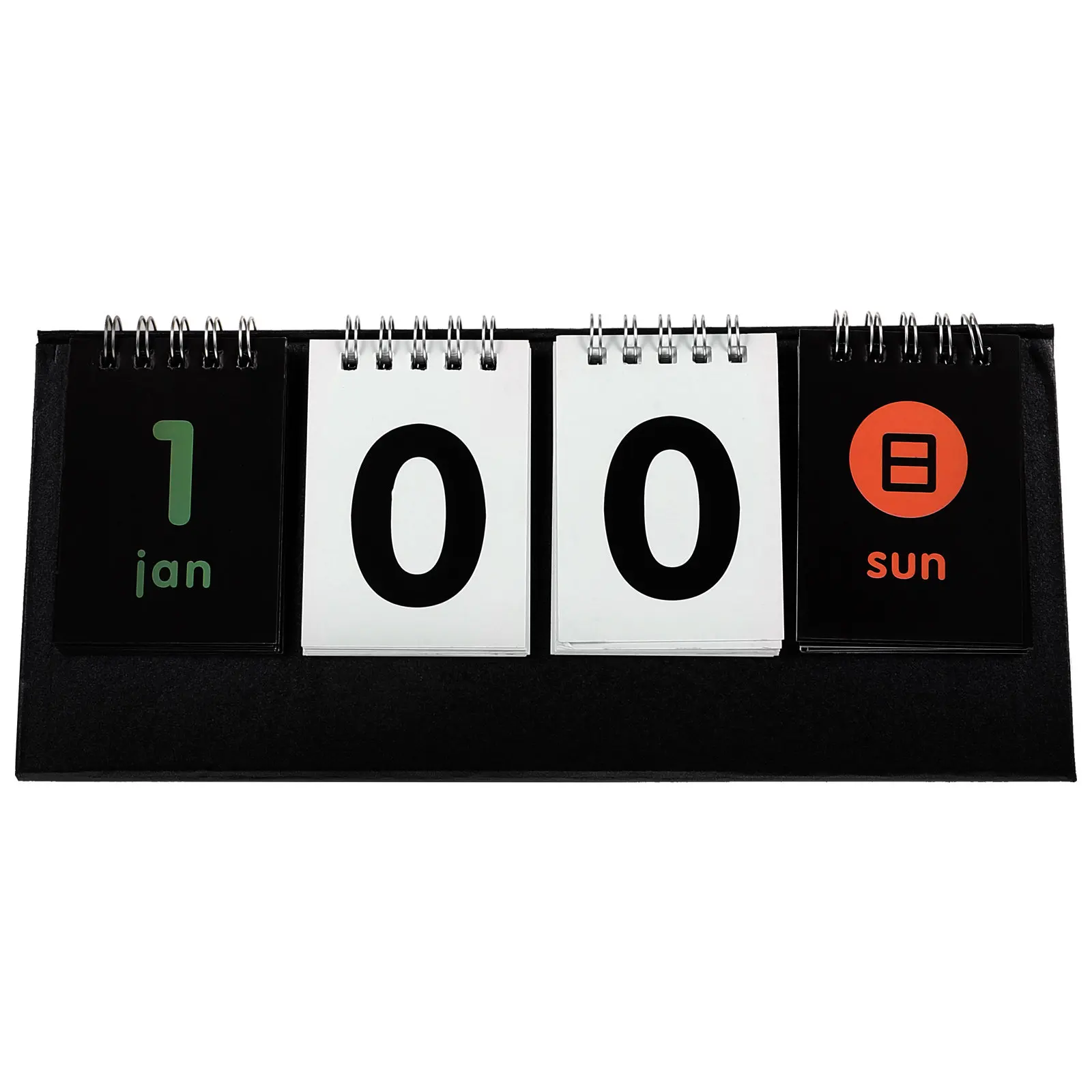 

Reversible Flip Desk Calendar Black Modern Desktop Countdown Calendar Perpetual Yearly D- Scoreboard Style For